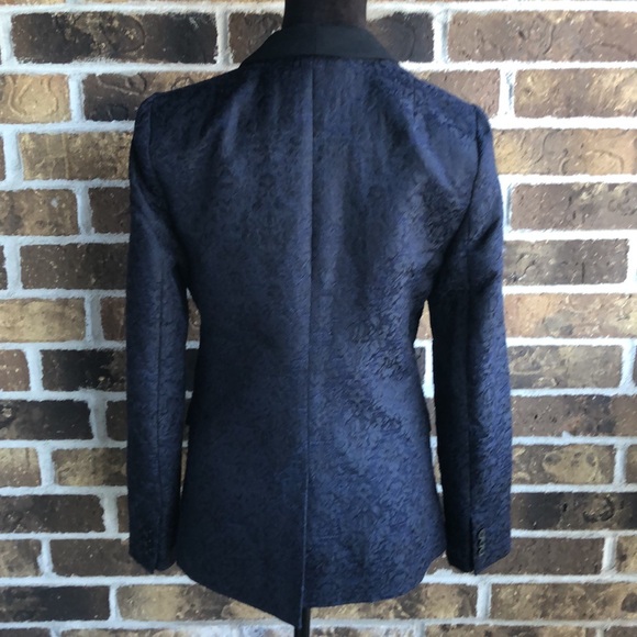 Banana REPUBLIC Navy Blue Black Collar Blazer - Picture 4 of 8